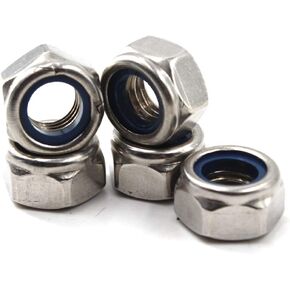 M18 NYLON INSERT LOCK NUT 304 NYX NYX NYX NUT (حزمة 5)