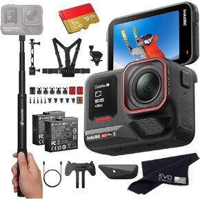 Insta360 Ace Pro 2 Snow Bundle- 8K Waterproof Action Camera Co-Engineered with Leica, Flagship 1/1.3" Sensor, 8K30, 2.5" Flip Screen|Includes Snow Bundle, Invisible Selfie Stick (128GB)