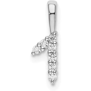 Jewels By Lux 14k White Gold Diamond Number Pendants