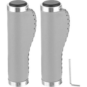 HARFINGTON Bike Handlebar Grips Double Lock on Non-Slip PU Bicycle Grips Fit Handlebars for Mountain Road Foldable MTB Scooter Cruiser