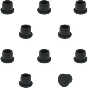 DGZZI 10PCS Black 5/16 Inch Hollow Rubber Plugs Top Hat Silicone Grommets Suitable for Furniture Shelving Home Appliances Sports Equipment Decoration