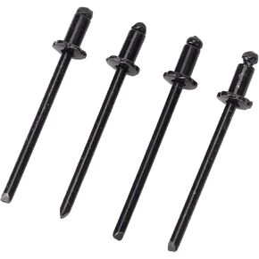 4Pcs Rosette Rivets Aluminum Rosette Rivets Assortment Set Rustproof Long Lasting Replacement for AMC VIN DOOR TAG (Black)