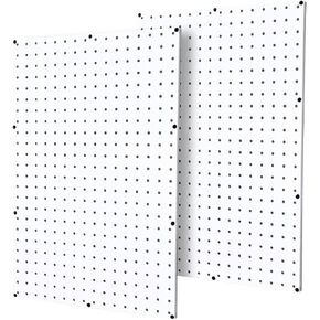 WallPeg PEGBOARD Panels Peg Board Plastic Pegboard Kit 24"x24" (3, White)