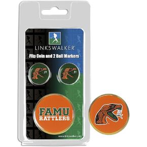 LinksWalker Flip Decision Challenge Coin with 2 Golf Ball Markers Golfer's Gift Pack