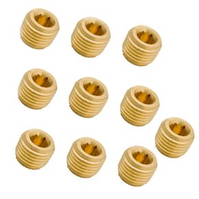 Brass NPT 1/2" Male Hex Socket Drive Countersunk Plugs Pipe Fitting（pack of 10）