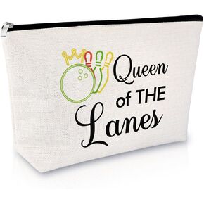 Bowling Gift Bowling Lover Gifts for Women Makeup Bag Bowling Team Gifts Bowling Club Gift for Bowling Player Bowlers Bowling Cosmetic Bag Birthday Christmas Gift for Friends Coach Travel Pouch