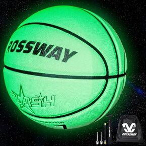 Crossway Glow Basketball Luminous Leather Basketballs - Light up Basketball,Indoor Outdoor Basketball,Basketball Gift