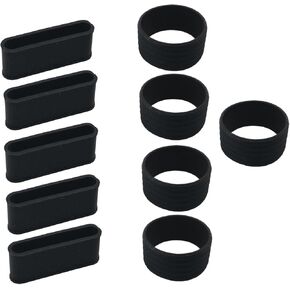 10PCS Non Slip Racket Rubber Ring Absorbent Overgrip in Place Tennis Racket Silicone Racquet Grip Ring Racket Band