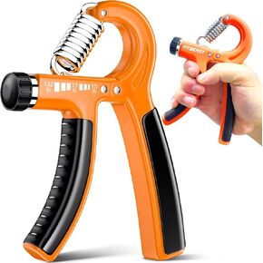 FitBeast Grip Strengthener Forearm Strengthener, Adjustable Hand Grip for Strength Training & Rehabilitation, 10-132 lbs Resistance, Ideal for Athletes and Physical Therapy (1 Piece Orange)