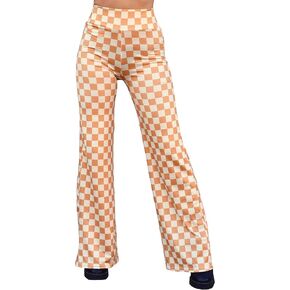 Daisy Del Sol Women's Casual Loungewear Mid to High Rise Elastic Waist Stretch Knit Loose Fit Straight Wide Leg Palazzo Pants
