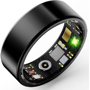 Smart Rings for Men Women Fitness Ring Heart Rate Monitor Sleep Tracker Blood Pressure Ring Health Pedometer Calories Step Counter Waterproof Fitness Tracker for iOS Android Phones