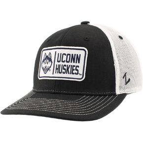 ZHATS Standard NCAA Officially Licensed Trucker Hat Dakota Patch Defer Black White, One Size