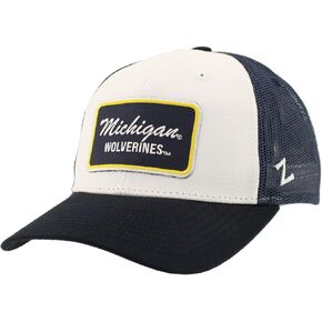 Zhats Standard NCAA مرخص رسميًا قبعة Snapback Hat Big Rig Patch Navy White Brick ، ​​مقاس واحد