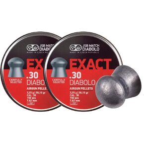 JSB 546031-150 Diablo Exact Air Gun Pellets .30 Cal, 50.15 Grains, 150ct, 2 Pack
