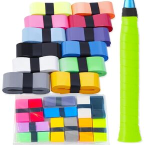 Colorful 12 PCS Badminton Racket Tennis Racket Grip Tape Overgrips for Anti-Slip and Sweat Absorbent Grip