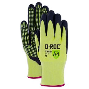 MAGID D-ROC ANSI A4 Nitrile Coated Cut-Resistant Work Gloves, 12 Pairs, Size 7/Small, GPD469