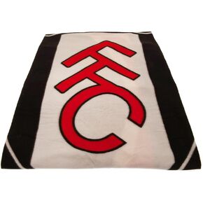 بطانية Fulham FC Fleece Pulse (مقاس واحد) (أسود/أبيض/أحمر)