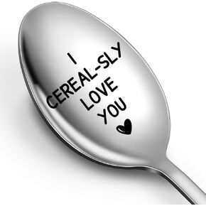 Lovingly Yours I Cerealsly Love You Spoon for Boyfriend Him Husband Gifts Valentines Day Birthday Anniversary Presents for Girlfriend Her Wife Family