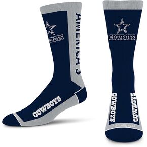 For Bare Feet - NFL MVP Classic Team Logo Youth Size Kids Crew Socks Approx. 4-8 years old - Dallas Cowboys America's Team