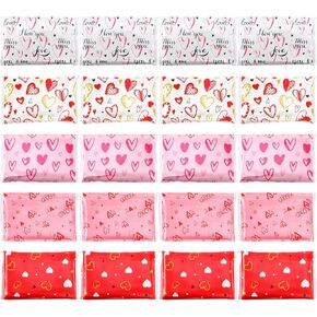 25 Pack Valentine's Day Pocket Tissues Travel Packs Purse Wallet Size Facial Tissues Bulk 3 Ply Soft Paper Tissues Small Individual Tissue Packs for Valentine's Day Holiday Party Supplies, 5 Styles