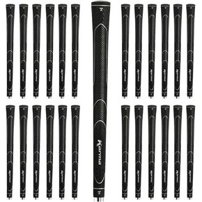 Karma Super Lite Golf Grips & Grip Kits, Swing the Golf Club Faster by Reducing Overall Weight, Increase Swing Weight and Head Feel, Standard, Midsize, Oversize, Black Light Weight Rubber Grips