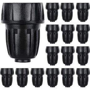 15 Pack 1/2 Inch Drip Irrigation Tubing Faucet Adapter, 3/4" to 1/2" Garden Hose Connector Drip Irrigation Fittings Plastic 3/4 Inch Faucet Adapter for Outdoor Garden Irrigation System