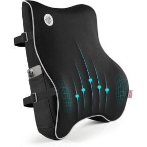 Lumbar Support Pillow,Memory Foam Back Support for Office Chair,Computer Chair,Car Seat,Recliner and Couch with Breathable 3D Mesh Cover,Ergonomic Design Orthopedic Backrest for Back Pain Relief