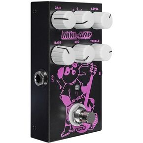 Electric Guitar Effects Pedal DC 9V 3-gear EQ Adjuster Portable Guitar Multi Effects Pedal 9-gear Music Effects selection Metal Case for Speaker Mixer Headphones Sound Card