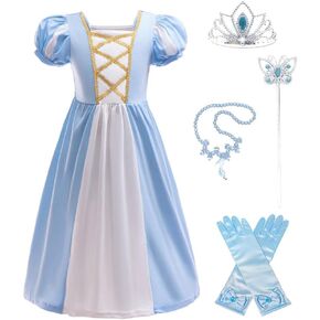 Dressy Daisy Toddler and Little Girls Cotton Princess Dress Up Clothes with Accessories for Halloween Birthday Party Outfit