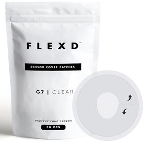 Flexd - Dexcom G7 Over Patches Waterproof (Pack of 30) - Clear Transparent