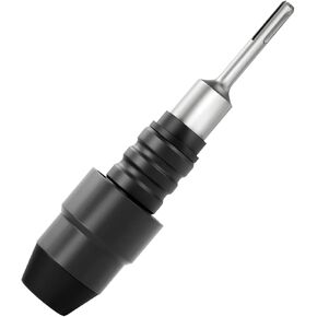 SDS-Plus to SDS-Max Adapter for Rotary Hammers - 8-1/4 Inches Long Black Alloy Steel Adapter