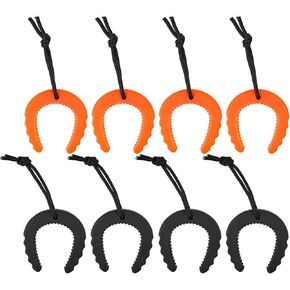 8 Pcs Rubber Door Stopper Wedge,First Responder Door Stops for Police & Firefighter and Emergency Medical Services Gear Accessories Durable Door Stoppers & Wedges（ 4 Black & 4 Orange）