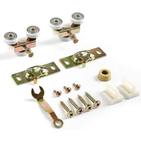 Sliding Pocket Door Top Hanger Rollers Fit Johnson Part #1125 & #1500 Hardware Kit, 1" Nylon Ball Bearing Wheels, 200lbs Weight Capacity, 2 Pack