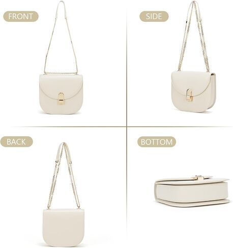 LA'FESTIN Small Leather Shoulder Bag For Women: Crossbody Purse With Chain Strap, Classic Lady Cross Body Bag, Women's Bag (Red) in Saudi Arabia