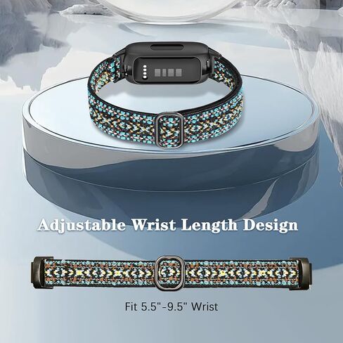 8 عبوات من النايلون المرن المسامي المتوافق مع 3 أساور من Fitbit Inspire للنساء والرجال، سوار معصم بديل حزام رياضي ناعم قابل للتعديل من أجل Fitbit Inspire 3/2 in Kuwait