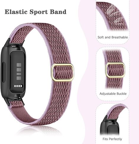 8 عبوات من النايلون المرن المسامي المتوافق مع 3 أساور من Fitbit Inspire للنساء والرجال، سوار معصم بديل حزام رياضي ناعم قابل للتعديل من أجل Fitbit Inspire 3/2 in Kuwait