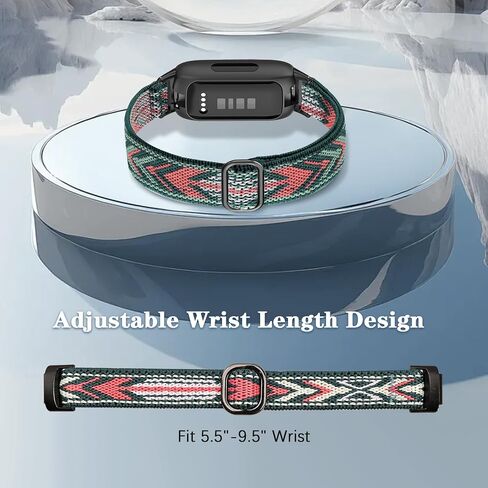 8 Pack Elastic Breathable Nylon Compatible with Fitbit Inspire 3 Bands for Women Men, Stretchy Adjustable Soft Sport Strap Replacement Wristband for Fitbit Inspire 3/2 Bands in Saudi Arabia