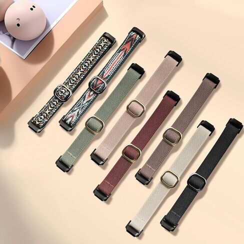 8 Pack Elastic Breathable Nylon Compatible with Fitbit Inspire 3 Bands for Women Men, Stretchy Adjustable Soft Sport Strap Replacement Wristband for Fitbit Inspire 3/2 Bands in Saudi Arabia