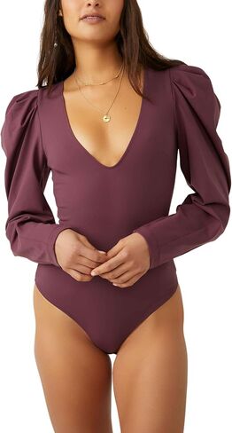 Free People Va Va Voop Long Sleeve Bodysuit in Saudi Arabia