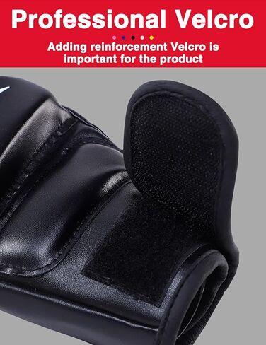 قفازات الملاكمة، قفازات PU MMA قفازات الملاكمة مكونة من زوجين من معدات الملاكمة للتدريب في المنزل على الملاكمة والفنون القتالية Sanda Sparring (نموذج يد الشبح باللون الأسود) in Kuwait