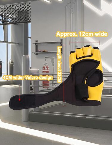 قفازات الملاكمة، قفازات PU MMA قفازات الملاكمة مكونة من زوجين من معدات الملاكمة للتدريب في المنزل على الملاكمة والفنون القتالية Sanda Sparring (نموذج يد الشبح باللون الأسود) in Kuwait