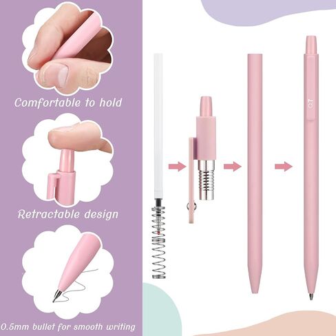 Teling 37 Pcs Aesthetic School Supplies includes Cute Pencil Case 12 Pcs 0.5 Mm/ 0.7 mm Mechanical Pencil 4 Pcs Erasers 8 Tubes Pencil Refills 12 Pcs Cute Highlighters for Girls School (Dark Blue) in Kuwait