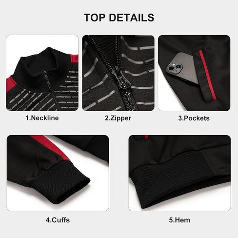 Men's Track Suits Mens Sweatsuit 2 Piece Set Long Sleeve Running Jogging Athletic Sports Set Full Zip Tracksuit in Saudi Arabia