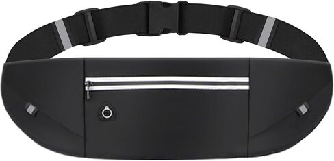 Slim Running Belt Fanny Pack for Men Women, Running Phone Holder Runners Pouch Waist Pack for Workout (1198, Black) in Kuwait