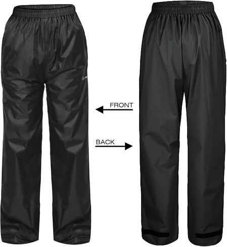 Men's Rain Pants Waterproof Over Pants Windproof Lightweight Hiking Pants Work Rain Outdoor for Golf, Fishing in Saudi Arabia