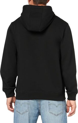 HUGO Men's Square Woven Logo Hooded Sweatshirt in Kuwait