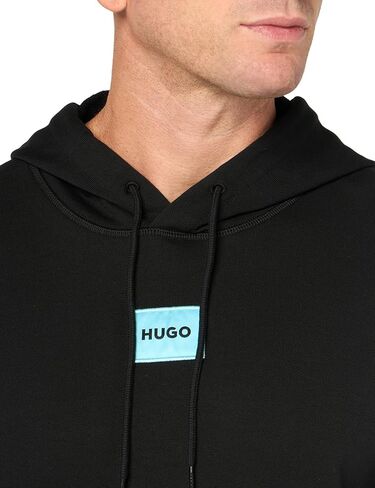 HUGO Men's Square Woven Logo Hooded Sweatshirt in Kuwait