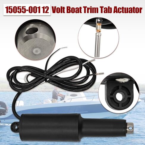15055-001 12 Volt Boat Trim Actuator ، 101 XD Extreme Duty Actuorator 5/16 "MTG HW Atting Hardware ، يأتي مع كابل 6 بوصات ، مصمم لسلسلة HD ، XD ، صمامات الدفة الفائقة ، 21/4" السكتة الدماغية in Kuwait