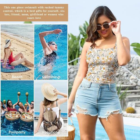JOYSHAPER One Piece Swimsuits for Women Ruched Tummy Control Bathing Suits Coverage Monokinis Cover Ups Swimwear Suits in Saudi Arabia