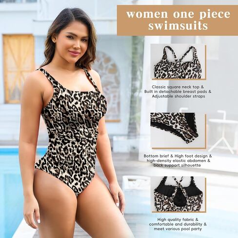 JOYSHAPER One Piece Swimsuits for Women Ruched Tummy Control Bathing Suits Coverage Monokinis Cover Ups Swimwear Suits in Saudi Arabia